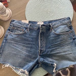 Agolde Parker Long Denim Short
